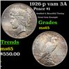Image 1 : 1926-p Peace Dollar vam 3A  $1 Grades GEM Unc