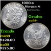 1900-s Morgan Dollar $1 Grades Choice AU/BU Slider+