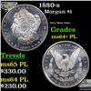 Image 1 : 1880-s Morgan Dollar $1 Grades Choice Unc+ PL