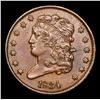 Image 2 : 1834 Classic Head half cent C-1 1/2c Grades Choice AU/BU Slider