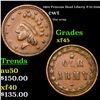 Image 1 : 1864 Princess Head Liberty Civil War Token F-51-334a 1c Grades xf+