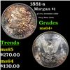 Image 1 : 1881-s Morgan Dollar $1 Grades Choice+ Unc
