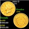 1851 O Gold Dollar $1 Grades xf+