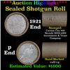 ***Auction Highlight*** 1921 Morgan & P Ends Cull-VG Mixed Morgan/Peace Silver Dollar Shotgun Roll, 