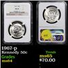 Image 1 : NGC 1967-p Kennedy Half Dollar 50c Graded ms64 By NGC