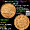 Image 1 : ***Auction Highlight*** 1857 Flying Eagle Cent 1c Graded ms65+ By SEGS (fc)