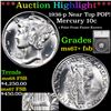 Image 1 : ***Auction Highlight*** 1936-p Mercury Dime Near Top POP! 10c Graded ms67+ fsb By SEGS (fc)