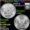 Image 1 : ***Auction Highlight*** 1883-p Morgan Dollar $1 Graded ms66+ By SEGS (fc)