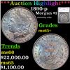Image 1 : ***Auction Highlight*** 1890-p Morgan Dollar $1 Graded ms65+ By SEGS (fc)