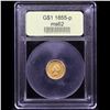 Image 4 : ***Auction Highlight*** 1855-p Gold Dollar $1 Graded Select Unc By USCG (fc)