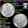 Image 1 : ***Auction Highlight*** 1897-o Morgan Dollar $1 Graded Select Unc By USCG (fc)