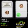Image 1 : NGC 1955-s Lincoln Cent 1c Graded ms66 rd By NGC