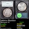 Image 1 : PCGS 1904-o Morgan Dollar Rattler $1 Graded ms64 By PCGS