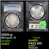 Image 1 : PCGS 1889-p Morgan Dollar $1 Graded ms64 By PCGS