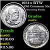 Image 1 : 1951-s BTW Old Commem Half Dollar 50c Grades GEM+ Unc