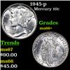 Image 1 : 1945-p Mercury Dime 10c Grades GEM++ Unc