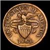 Image 2 : 1863 Not One Cent Civil War Token F-196-355a R3 1c Grades vf++
