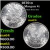 Image 1 : 1879-o Morgan Dollar $1 Grades Select+ Unc