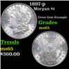 Image 1 : 1897-p Morgan Dollar $1 Grades GEM Unc