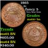 Image 1 : 1865 Two Cent Piece 2c Grades Choice+ Unc BN