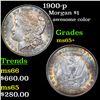 Image 1 : 1900-p Morgan Dollar $1 Grades GEM+ Unc