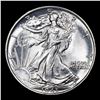 Image 2 : 1943-p Walking Liberty Half Dollar 50c Grades GEM++ Unc