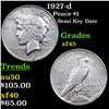1927-d Peace Dollar $1 Grades xf+