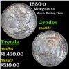 Image 1 : 1880-o Morgan Dollar $1 Grades Select+ Unc