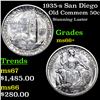 Image 1 : 1935-s San Diego Old Commem Half Dollar 50c Grades GEM++ Unc