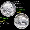 1914-s Buffalo Nickel 5c Grades Choice AU/BU Slider