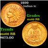 Image 1 : 1899 Indian Cent 1c Grades GEM+ Unc RB