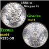 Image 1 : 1881-o Morgan Dollar $1 Grades Choice Unc