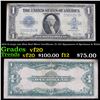 1923 $1 large size Blue Seal Silver Certificate, Fr-237 Signatures of Speelman & White Grades vf, ve