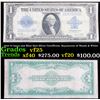 1923 $1 large size Blue Seal Silver Certificate, Signatures of Woods & White Grades vf+