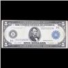 Image 2 : 1914 $5 Large Size Blue Seal Federal Reserve Note, 3-C Philadelphia, PA Grades vf++
