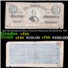 Image 1 : 1864 $50 Confederate States of America Richmond CSA Bank Note T-66 Grades vf+