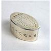 Image 1 : A GEORGE III SILVER MINIATURE OVAL SNUFF BOX