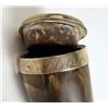 Image 5 : A SCOTTISH SILVER-MOUNTED LIDDED TOBACCO MULL HORN