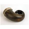 Image 7 : A SCOTTISH SILVER-MOUNTED LIDDED TOBACCO MULL HORN