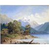 Image 2 : AN OIL ON CANVAS OF AN ALPINE LAKE SCENE