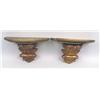 Image 1 : A PAIR OF ROCOCO-STYLE GILTWOOD AND COMPOSITION WALL BRACKETS