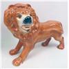 Image 2 : A PAIR OF POLYCHROME-DECORATED GLAZED CERAMIC STANDING LIONS