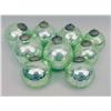 Image 1 : NINE MINT GREEN KUGEL CRAQUELURE CHRISTMAS BALLS