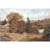 Image 2 : AN OIL ON CANVAS, MOUNTED ON BOARD, OF AN AUTUMNAL FARMSCAPE
