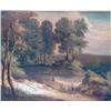 Image 2 : AN OIL ON CANVAS OF MEN BY A FOREST STREAM FISHING AND HUNTING