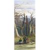 Image 2 : AN OIL ON CANVAS OF TWO MEN FISHING ON THE BANKS OF A WINTRY RIVER, ALEXANDER FERDINAND WUST
