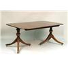 Image 1 : A REGENCY-STYLE INLAID MAHOGANY DOUBLE PEDESTAL DINING TABLE