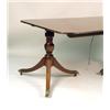 Image 2 : A REGENCY-STYLE INLAID MAHOGANY DOUBLE PEDESTAL DINING TABLE