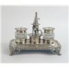 Image 2 : A GEORGE IV SILVER INKSTAND