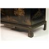 Image 3 : A CHINOISERIE GILT-DECORATED BLACK LACQUER CHEST ON STAND